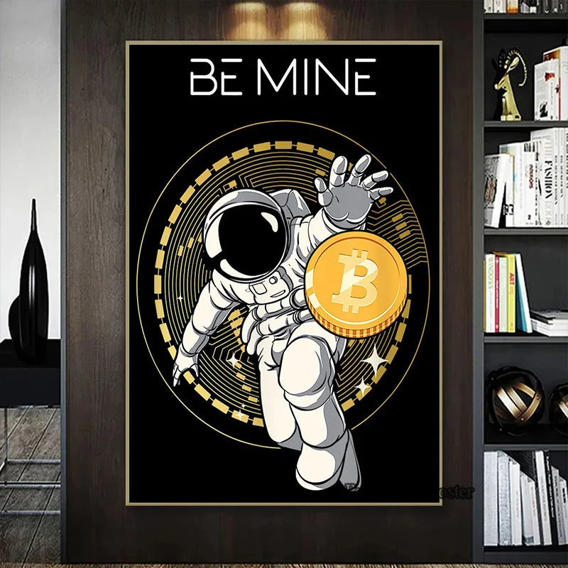 Bitcoin - Canvas "Astronautes"