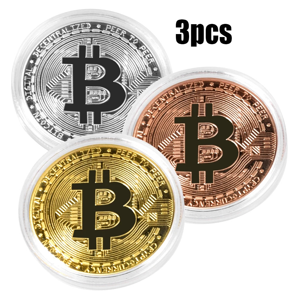 Bitcoin - Set of 3 Collectible Coins