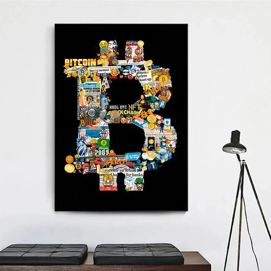 Bitcoin - Canvas "Graffiti"