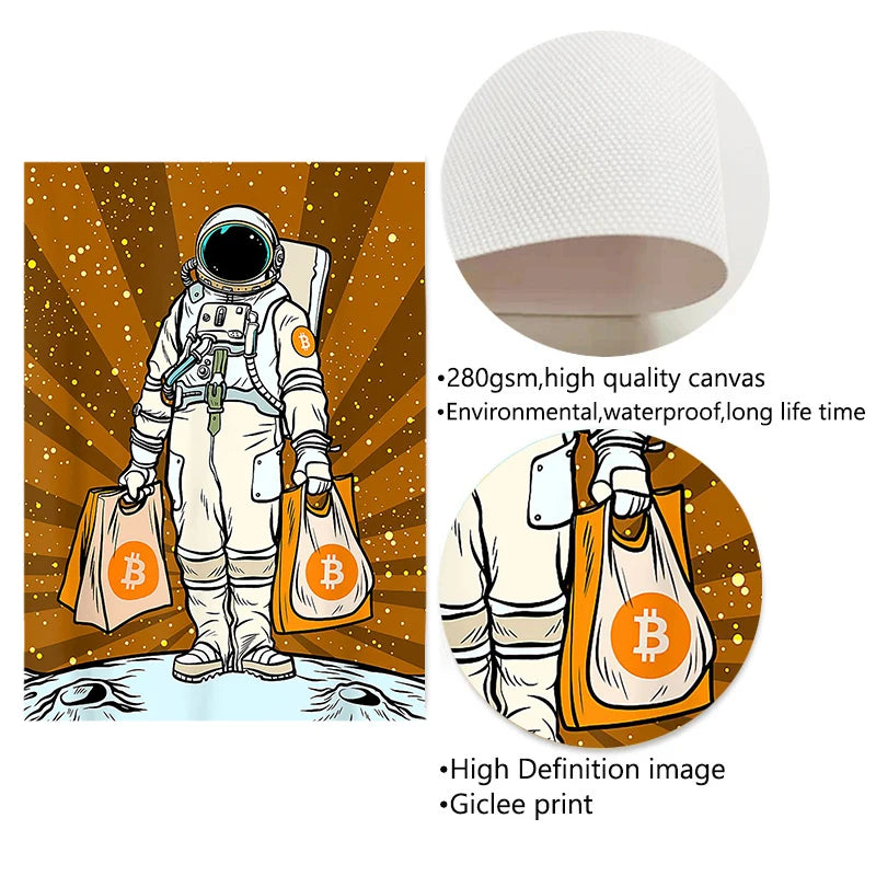 Bitcoin - Canvas "Astronautes"